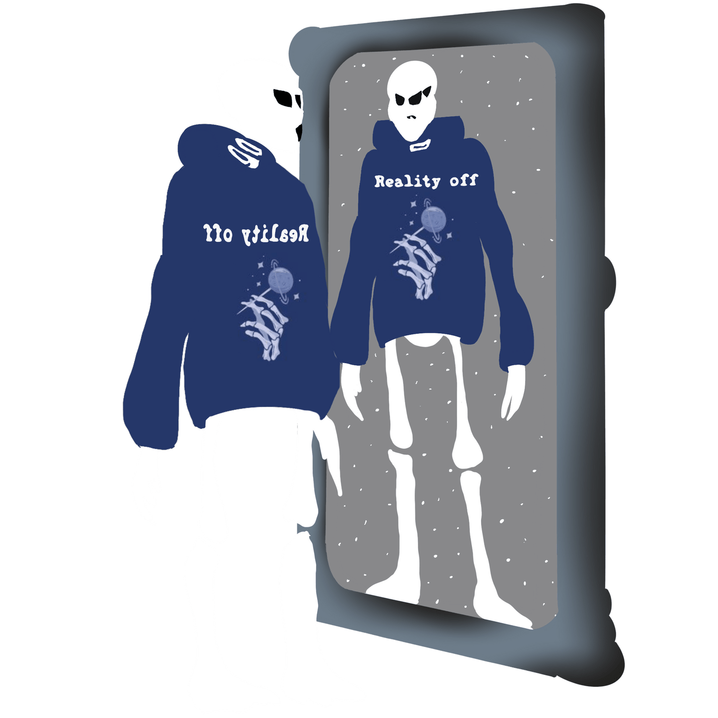 Reality off oversize hoodie